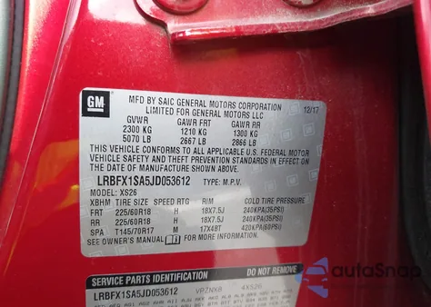 2018 Buick Envision Essence z USA, uszkodzony, nr VIN LRBFX1SA5JD053612